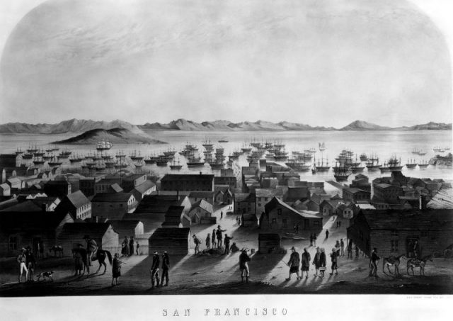 A view over the bay in 1849