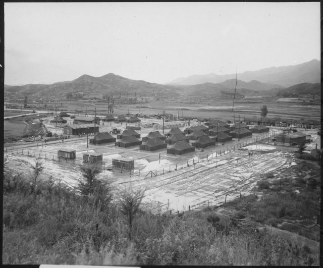 A field hospital in Korea during the Korean war.