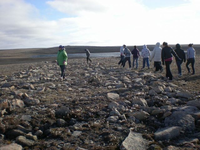 Remains of a Dorset stone longhouse in Cambridge Bay, Nunavut Photo- Cambridge Bay Weather CC-BY-SA 3.0