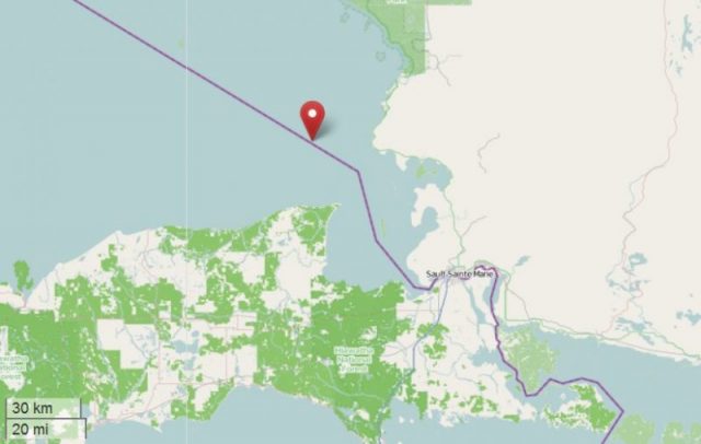 The location of the wreck