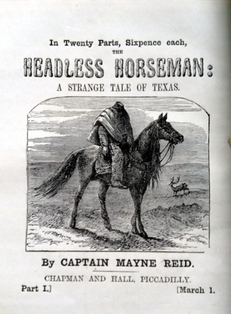 Cover page to Mayne Reid’s version of the legend, published in 1865