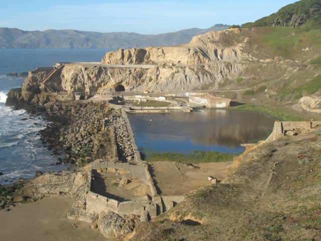 The ruins of the old Sutro Baths, San Francisco. The baths were open for swimming from 1894-1952.