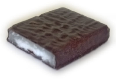 Kendal mint cake with chocolate coating