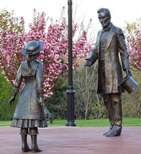 Lincoln Bedell statue, Westfield, New York