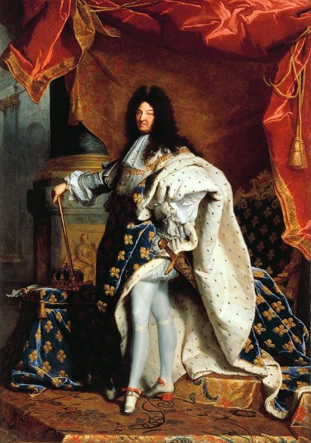 Louis XIV with Joyeuse (Hyacinthe Rigaud, 1701)