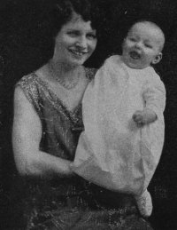 Minnie Brinkley holding John Richard Brinkley III