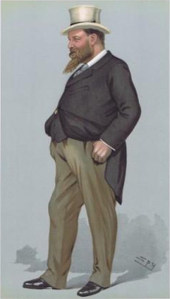 Rothschild caricatured by Spy for Vanity Fair, 1900