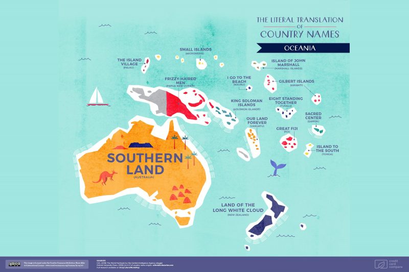 Oceania.Photo: Credit Card Compare CC-BY-SA-4.0