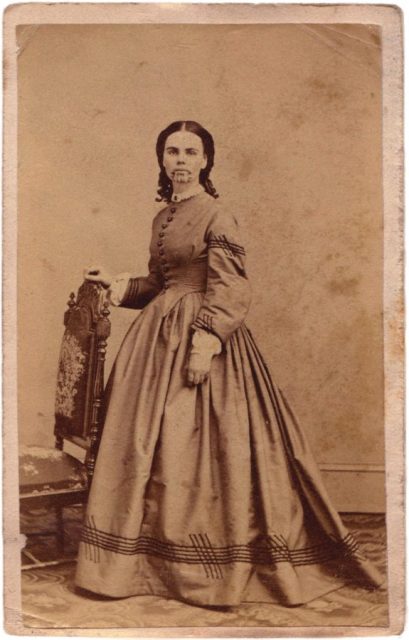 Olive Oatman, carte de visite, c. 1863