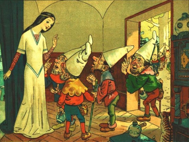 The dwarfs warn Snow White