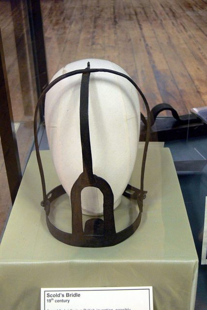 19th century scold’s bridle. Photo by Wolfgang Sauber CC BY-SA 3.0