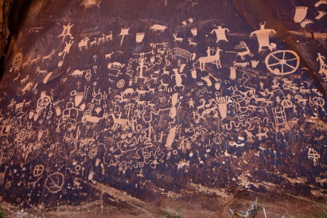 Newspaper Rock is a well known petroglyph site located in southcentral Utah.