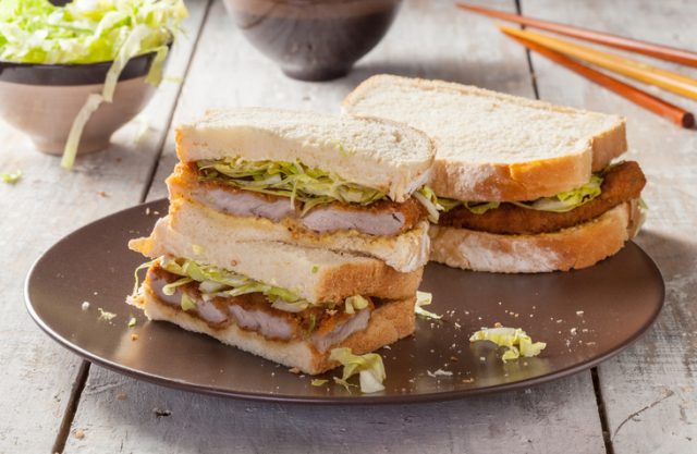 Katsu Sando, a popular Japanese sandwich with pok cutlet.