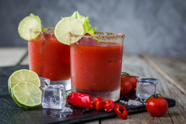 Bloody mary cocktail