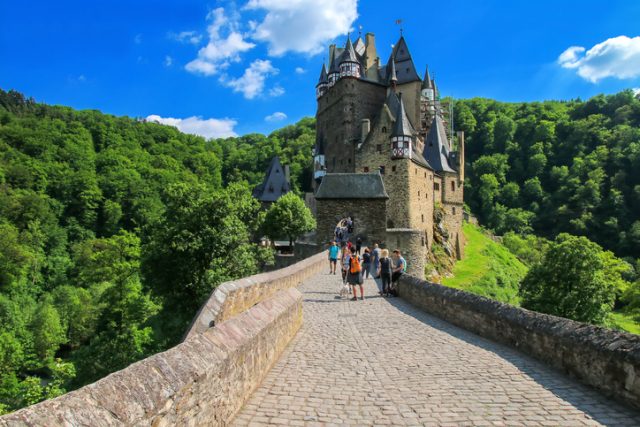 Eltz Castle in Rhineland-Palatinate, Germany. It was built in the 12th century and has never been destroyed.Eltz Castle in Rhineland-Palatinate, Germany. It was built in the 12th century and has never been destroyed.