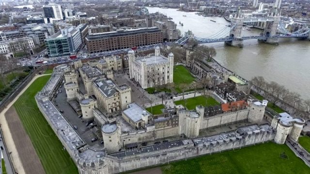 Ariel view of the Tower of London