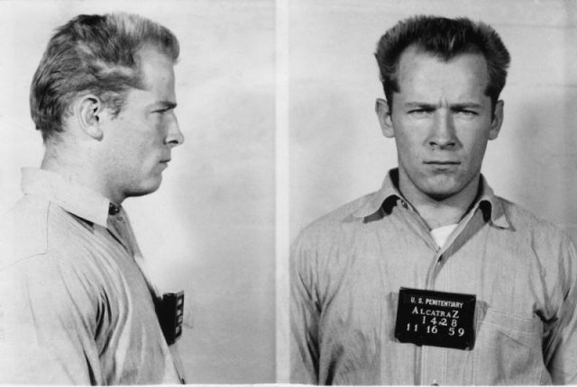 James “Whitey” Bulger’s mugshot at Alcatraz, 1959.