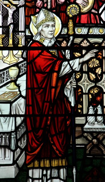 Stain glass of Saint John Fisher.