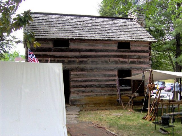 Replica of the Capitol of the State of Franklin in Greeneville, Tennessee. Photo Brian Stansberry CC By 3.0