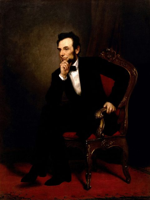 Abraham Lincoln, painting by George Peter Alexander Healy in 1869