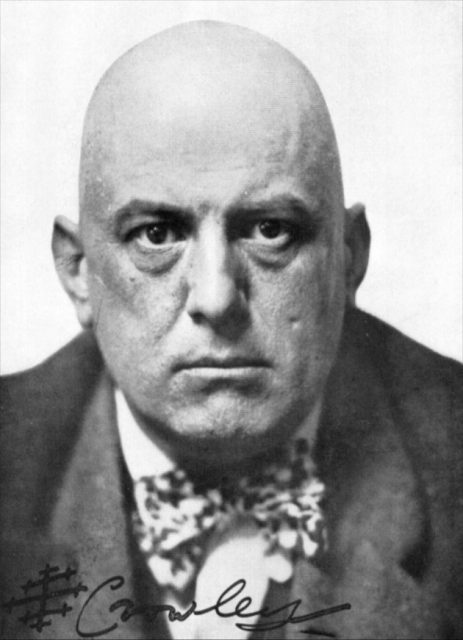 Aleister Crowley (pictured in 1912), founder of Thelema, was Parsons’ spiritual mentor.