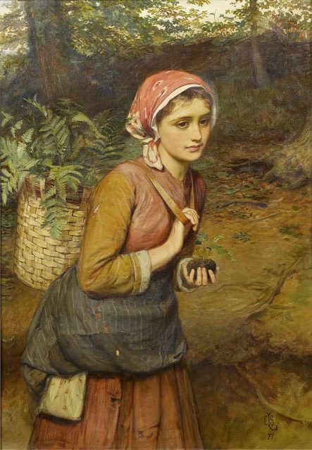 Charles Sillem Lidderdale The fern gatherer, 1877