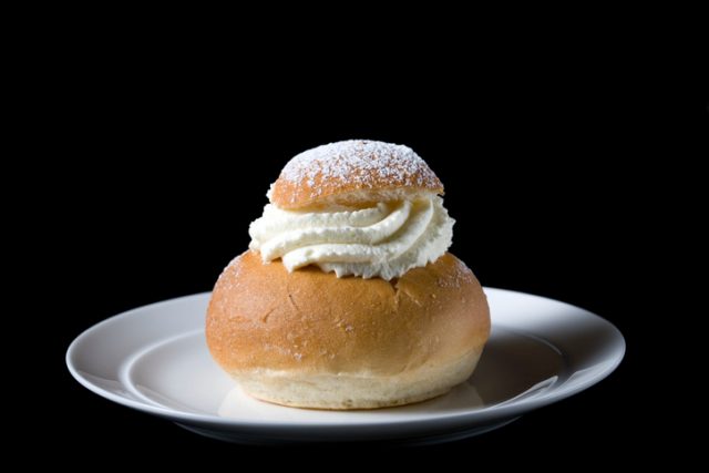 A semla is a traditional pastry in Sweden and Finland, associated with Lent and especially Shrove Tuesday.