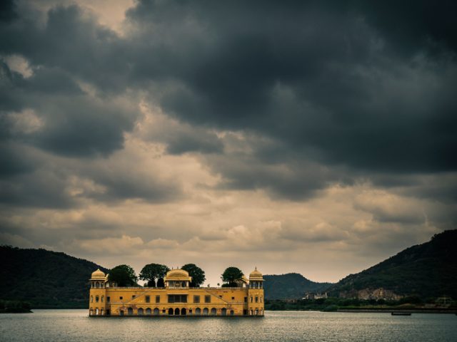 Jal Mahal is a palace located in Man Sagar Lake in Jaipur Rajasthan, India. The palace and the lake around it were renovated in the 18th century by Maharaja Jai Singh II of Amber although the date of construction is unknown. Four levels of the building submerge under water when the lake is full and only the top most level remains visible and can be accessed with a boat.