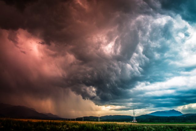 Dramatic storm clouds