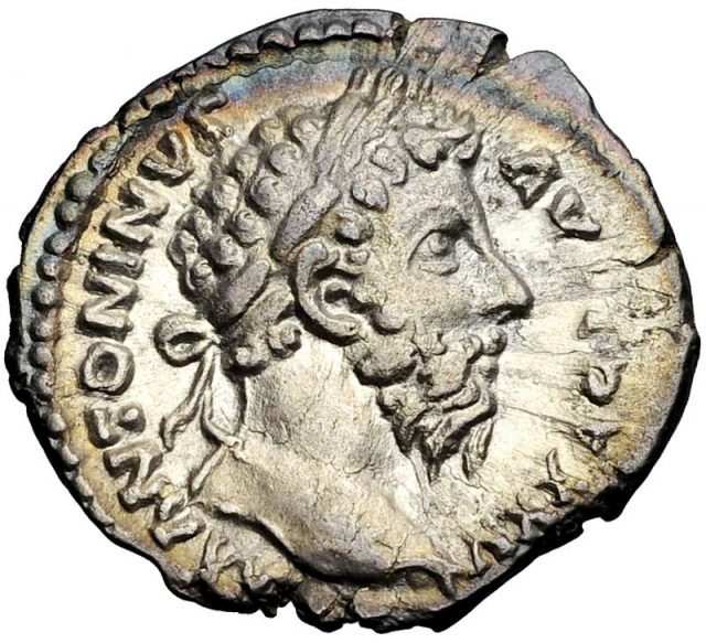Roman Coin Denarius of Marcus Aurelius. Photo by Rasiel CC BY-SA 3.0
