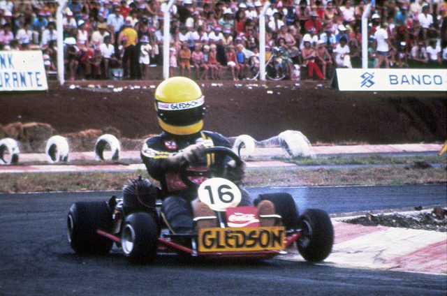 Senna began racing go-karts in Brazil at the age of 13. Photo by Instituto Ayrton Senna CC BY 2.0