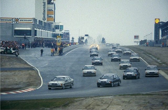 Senna won the saloon exhibition race to celebrate the opening of the new Nürburgring in 1984. Photo by Spurzem CC BY-SA 2.0