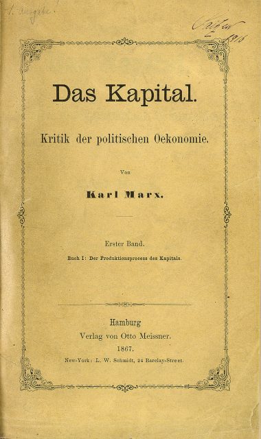 The first volume of Das Kapital