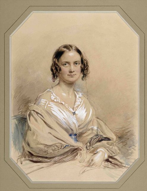 Water-color of Emma Darwin, 1840, by George Richmond (1809-1896)