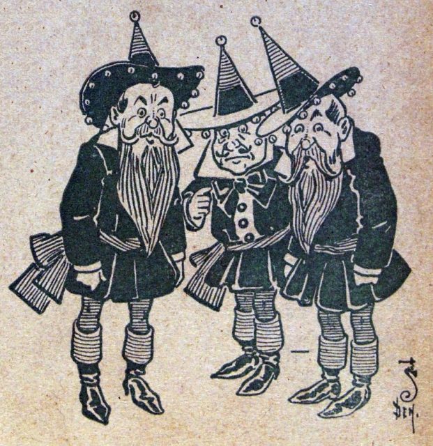 W. W. Denslow’s depiction of Munchkins, from first edition of The Wonderful Wizard of Oz.