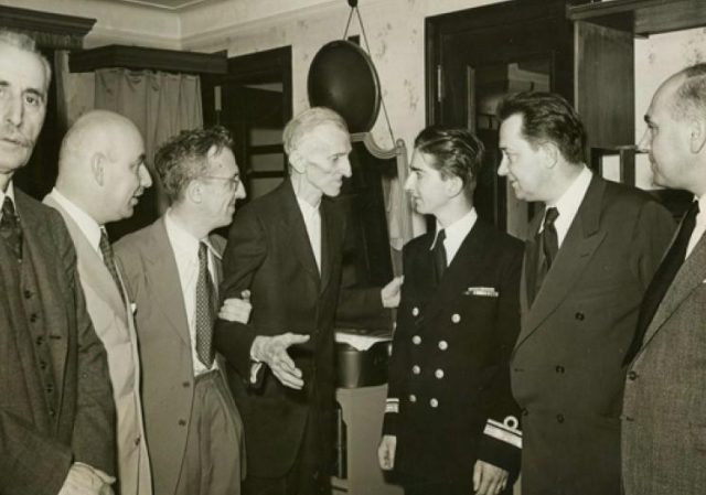 King Peter II and Nikola Tesla, Hotel New Yorker’s, June 1942.