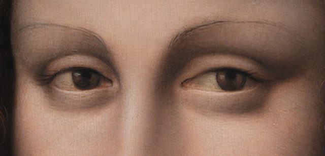 Detail on Mona Lisa in Prado