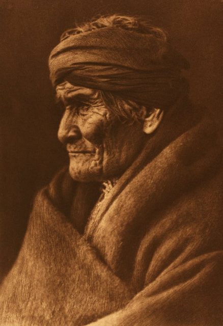 In profile – Chiricahua Apache Chief Geronimo, by Edward S. Curtis (1905)