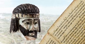 Biblical king glass head