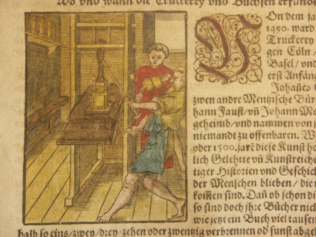Gutenberg develops printing (1600)
