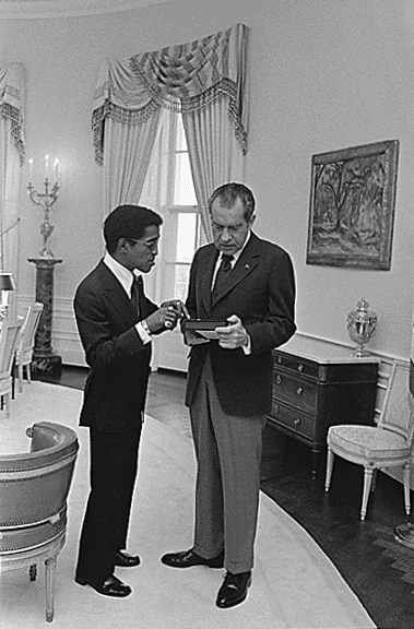 In the Yellow Oval Room of the White House with President Richard Nixon, March 4, 1973