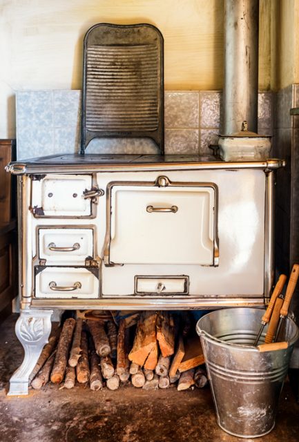 A well-used and well-loved wood cook stove.