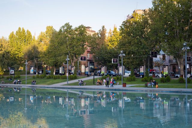 Swan Lake in Yerevan, Armenia.