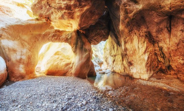 Derinkuyu cave city in Cappadocia Turkey. Beauty world