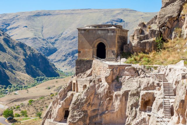 Visitors can explore 13 tiers of the Vardzia cave monastery, with no shortage of steps to climb up and down.