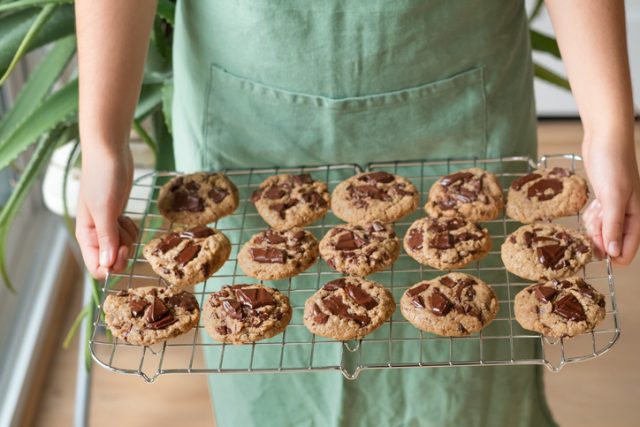 Chocolate-chunk cookies fresh from the oven – arguably one of the worlds BEST comfort food treats.