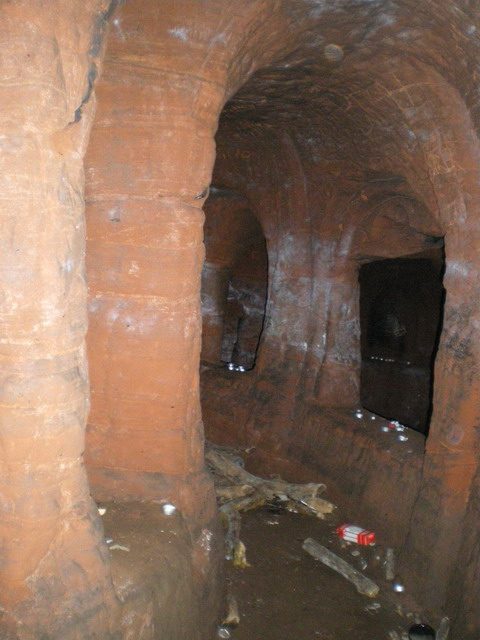 Looking along one of the passageways in the grotto. Photo by Richard Law CC BY SA 2.0