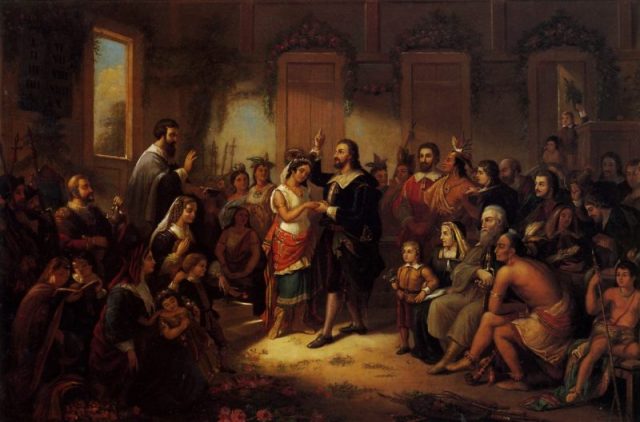 Marriage of Pocahontas by William M. S. Rasmussen.