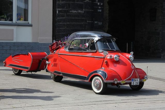 A Messerschmitt KR 200, produced in 1955. This one comes with a trailer too, Photo by Lothar Spurzem CC BY-SA 2.0 de