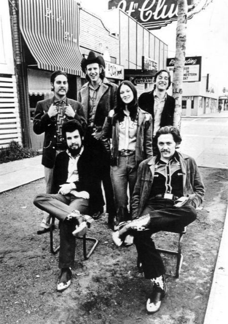 Mid-70s. Western inspired outifts worn by country music group Asleep At The Wheel.